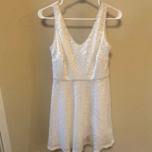 White sequin dress